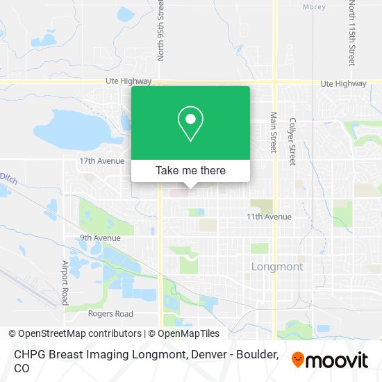 CHPG Breast Imaging Longmont map