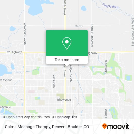 Mapa de Calma Massage Therapy