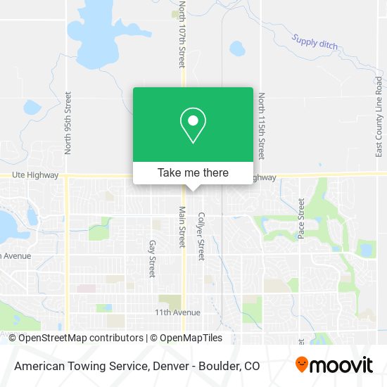 American Towing Service map