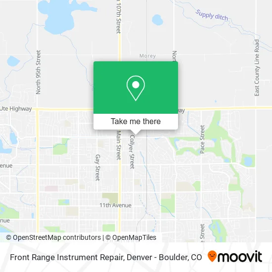 Front Range Instrument Repair map