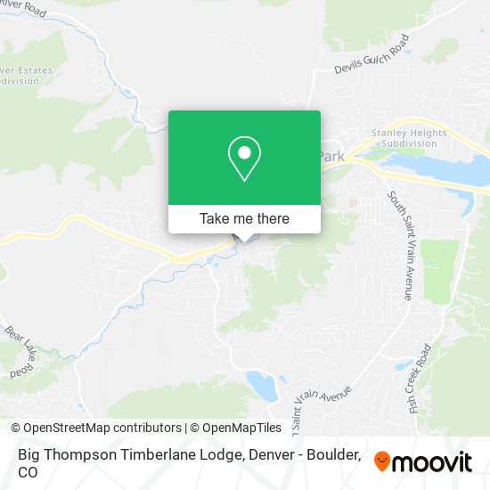 Big Thompson Timberlane Lodge map