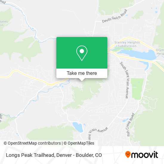 Mapa de Longs Peak Trailhead