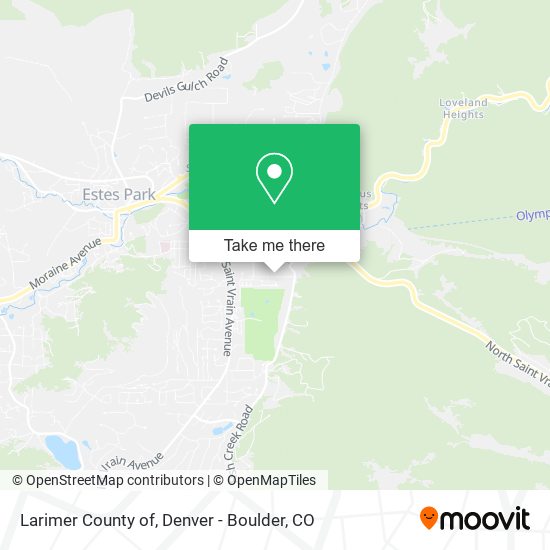 Mapa de Larimer County of