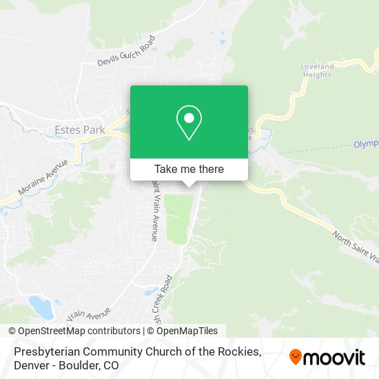 Presbyterian Community Church of the Rockies map