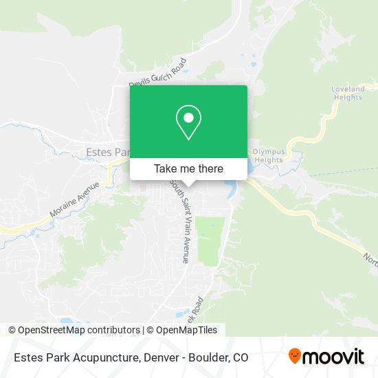 Estes Park Acupuncture map