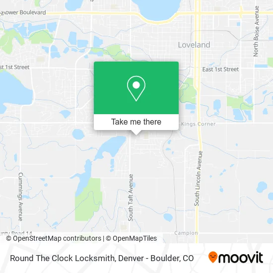 Round The Clock Locksmith map