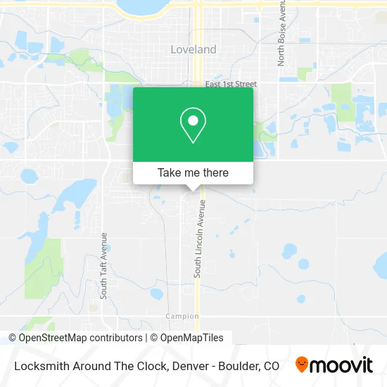 Locksmith Around The Clock map