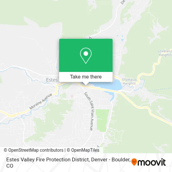 Estes Valley Fire Protection District map