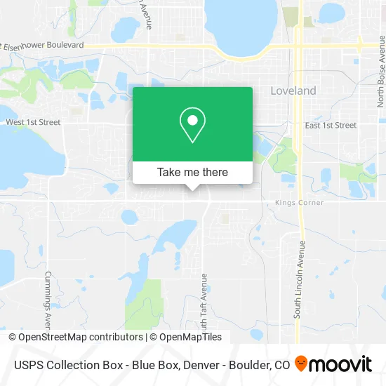 USPS Collection Box - Blue Box map