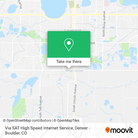 Mapa de Via SAT High Speed Internet Service