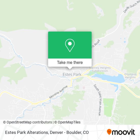 Estes Park Alterations map