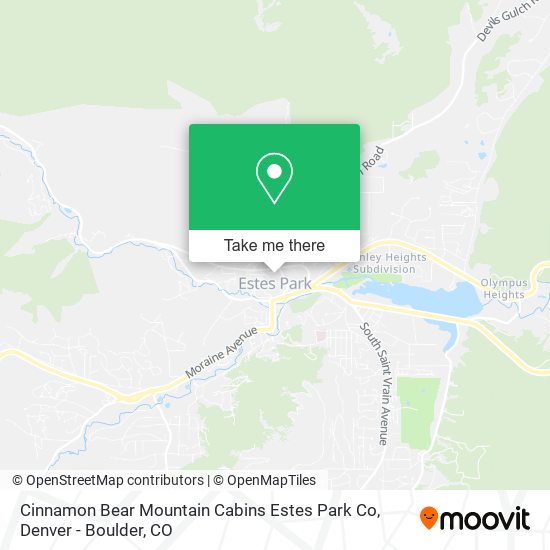 Cinnamon Bear Mountain Cabins Estes Park Co map
