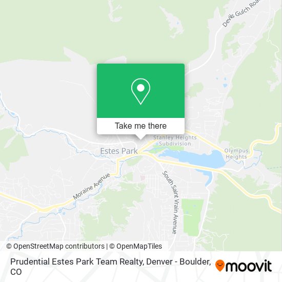 Prudential Estes Park Team Realty map