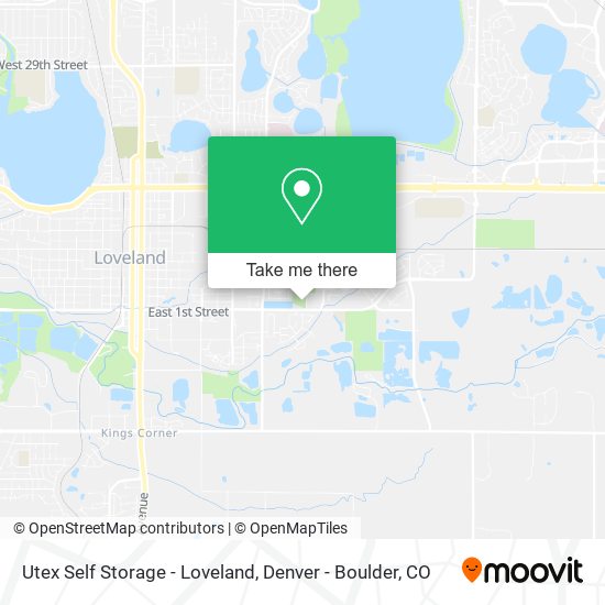 Mapa de Utex Self Storage - Loveland