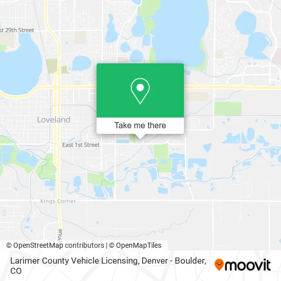 Larimer County Vehicle Licensing map