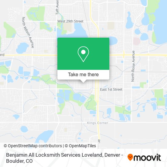 Benjamin All Locksmith Services Loveland map