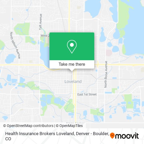 Health Insurance Brokers Loveland map