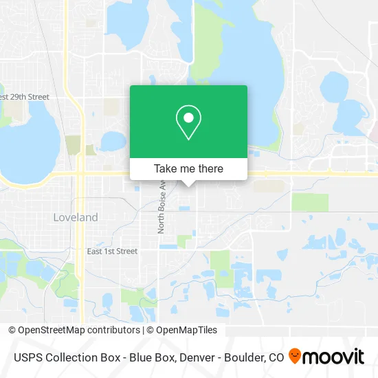 USPS Collection Box - Blue Box map