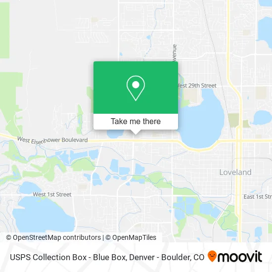 USPS Collection Box - Blue Box map