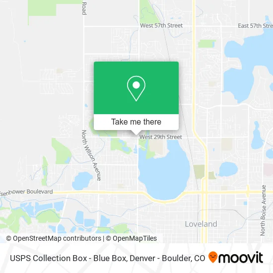 USPS Collection Box - Blue Box map