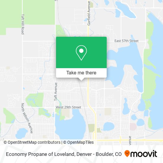 Economy Propane of Loveland map