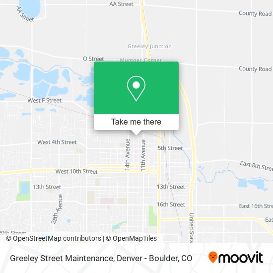 Greeley Street Maintenance map