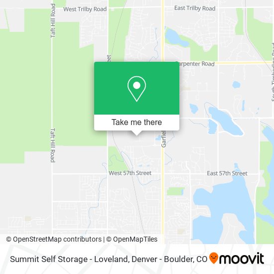 Mapa de Summit Self Storage - Loveland