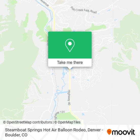 Steamboat Springs Hot Air Balloon Rodeo map