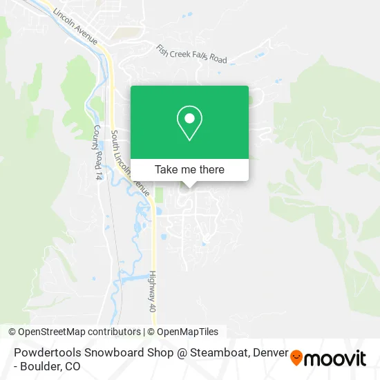 Powdertools Snowboard Shop @ Steamboat map