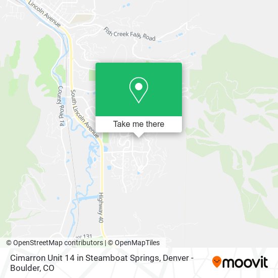 Cimarron Unit 14 in Steamboat Springs map