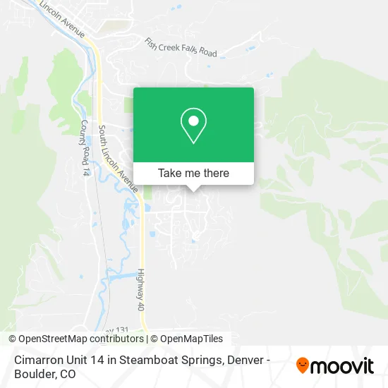 Cimarron Unit 14 in Steamboat Springs map