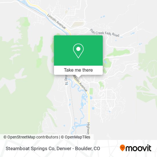 Steamboat Springs Co map