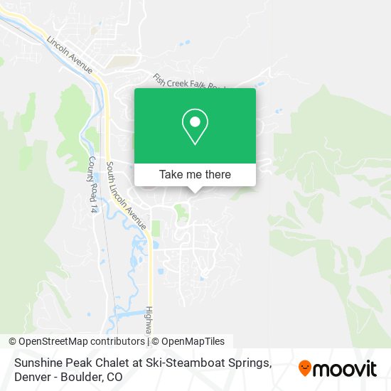 Sunshine Peak Chalet at Ski-Steamboat Springs map