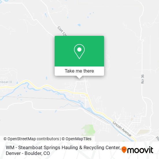 Mapa de WM - Steamboat Springs Hauling & Recycling Center