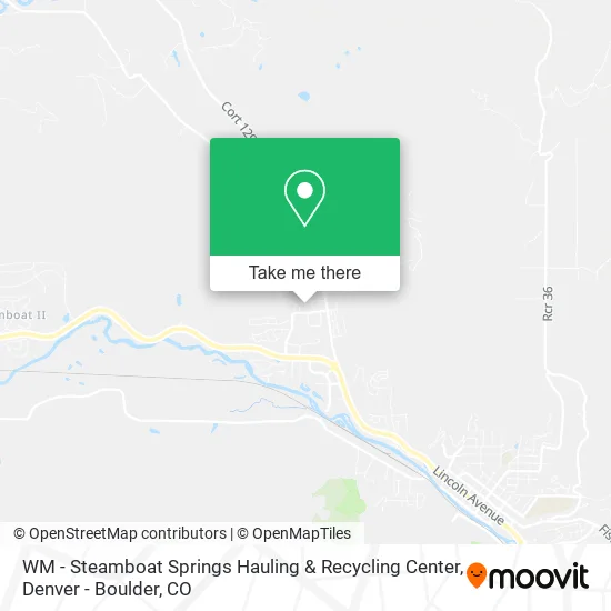 WM - Steamboat Springs Hauling & Recycling Center map