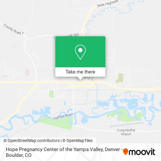 Hope Pregnancy Center of the Yampa Valley map