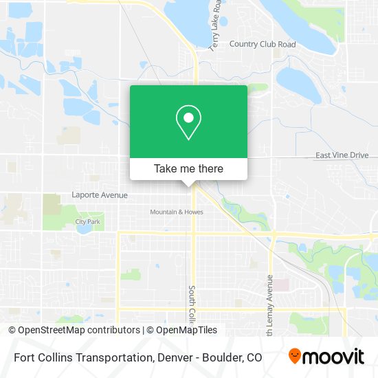 Mapa de Fort Collins Transportation