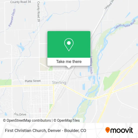 First Christian Church map