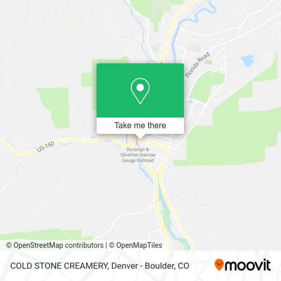 COLD STONE CREAMERY map