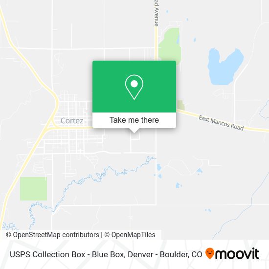 Mapa de USPS Collection Box - Blue Box