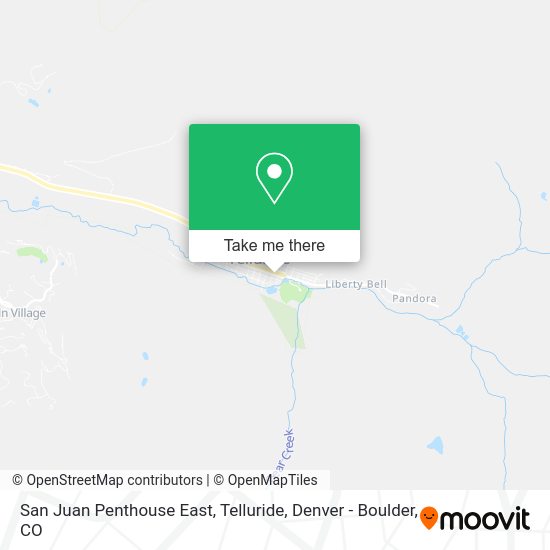 San Juan Penthouse East, Telluride map