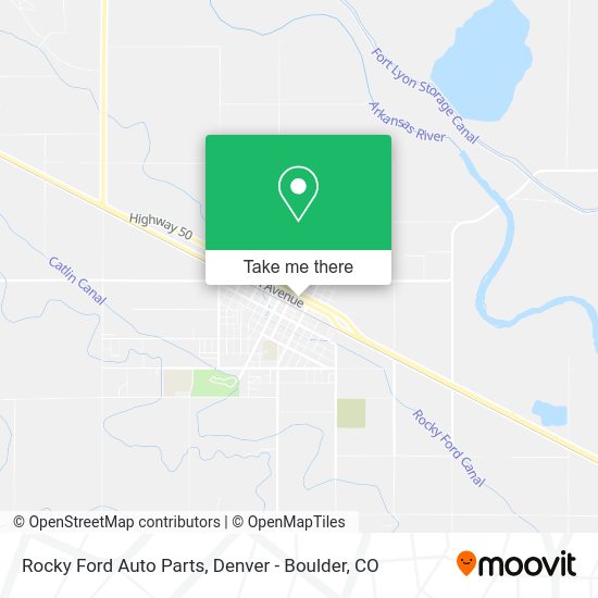Mapa de Rocky Ford Auto Parts
