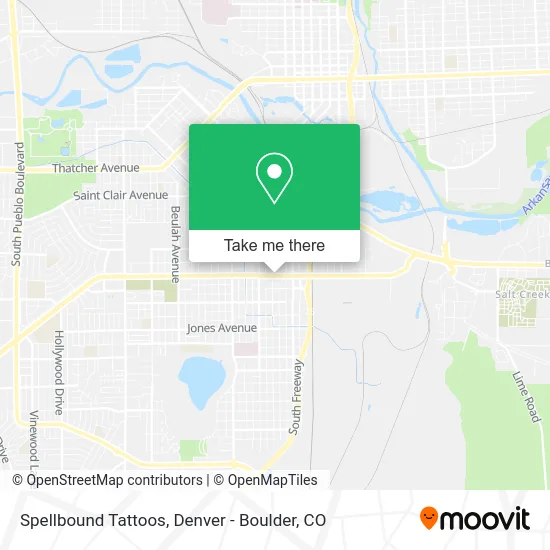 Spellbound Tattoos map