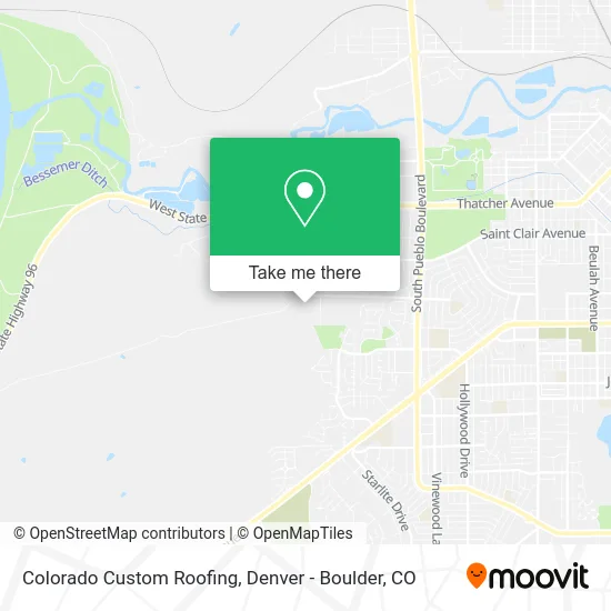 Colorado Custom Roofing map