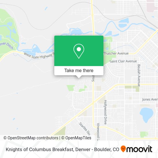 Mapa de Knights of Columbus Breakfast