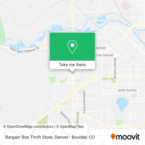 Mapa de Bargain Box Thrift Store