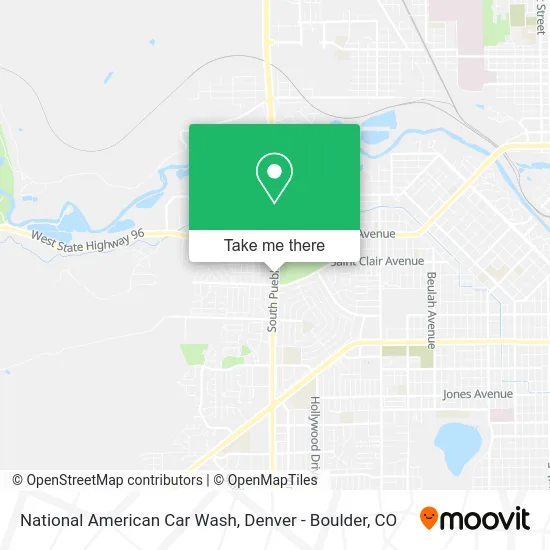 Mapa de National American Car Wash