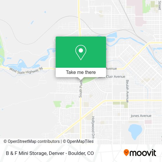 B & F Mini Storage map