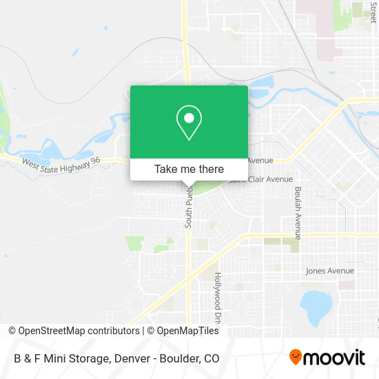 Mapa de B & F Mini Storage