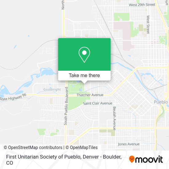 First Unitarian Society of Pueblo map